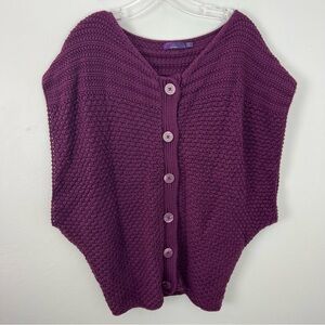 Prana Estee Organic Cotton Chunky Cardigan Sweater Vest